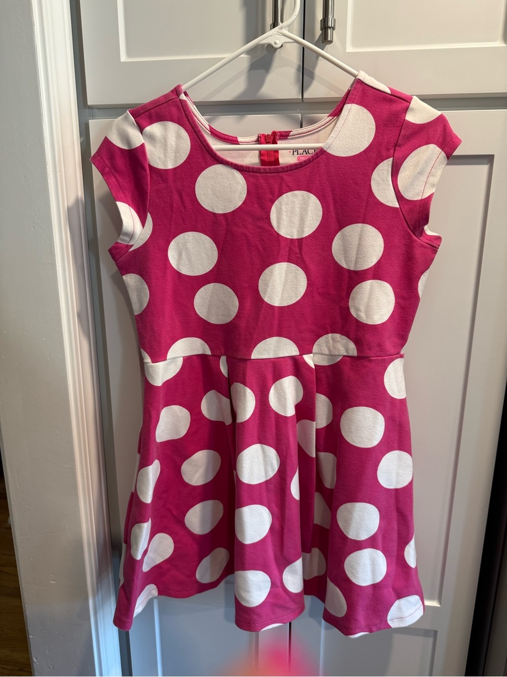 Girls Pink Polka Dot Casual Dress by The Children’s Place Size XXL (16)